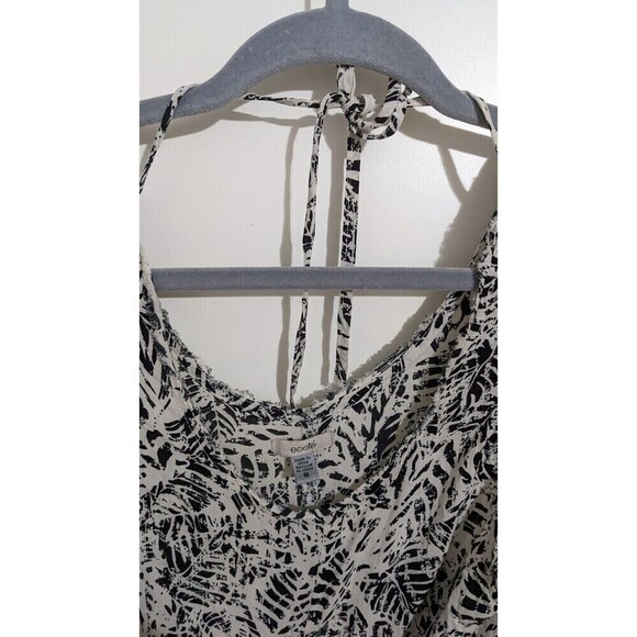 Ecote Urban Outfitters Blouse Black White Size Small Palm Leaf - Picture 6 of 8